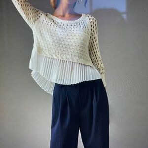 Maeve (Anthropologie) Layered Pleated Sweater
